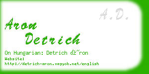 aron detrich business card